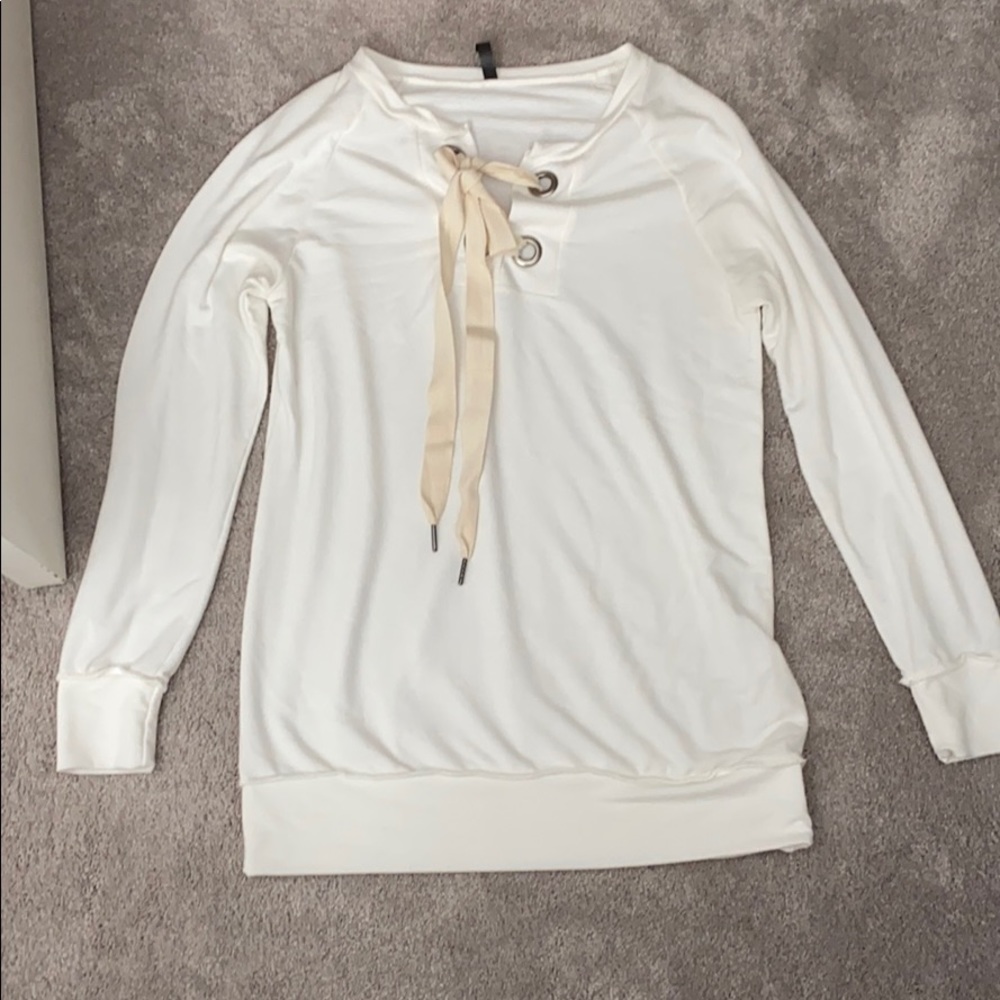 Oversized white long sleeve